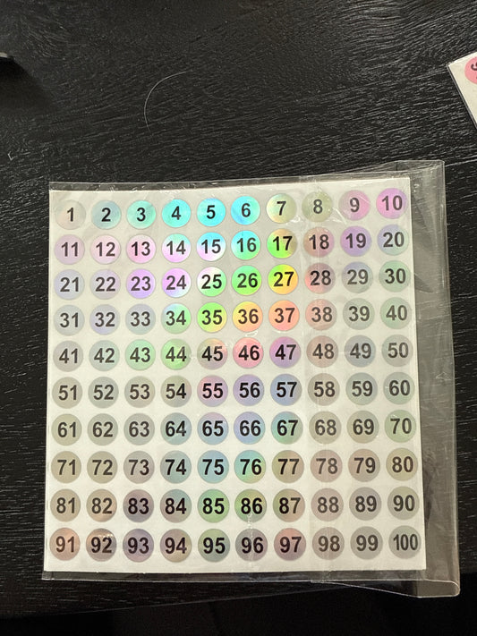 Limmiðar 1-100