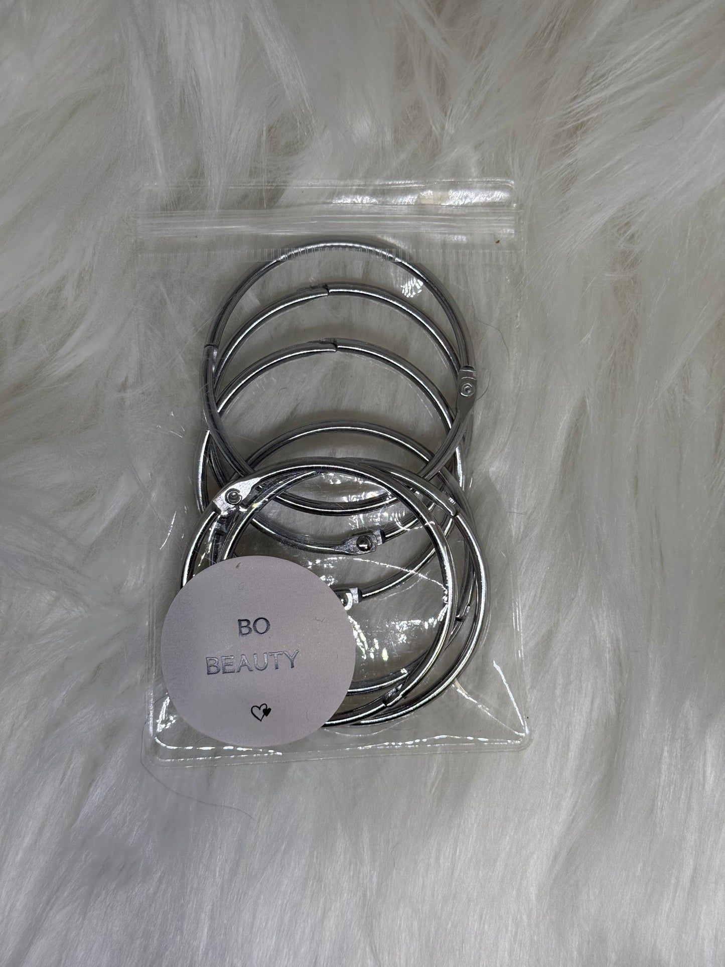 Silfur auka hringir fyrir litaprufur (6stk)